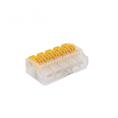 Borne de connexion - A leviers - Easy connex - 5 entres - Jaune - BLM Distribution 475150