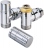 Kit robinet radiateur - Thermostatique - Design - Chrome - Equerre - 15 x 21 - Alterna KIT2TH