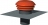 Chapeau toiture - En plastique - Circulaire - Diamtre 160 - Tuile - Unelvent 876002