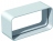 Manchon plat PVC rigide - Rectangulaire - Mle / Mle - 40 x 110 mm