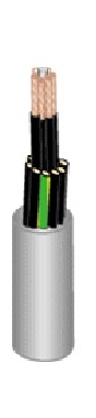 Cable Souple H05VV5-F - 3G1 mm - Gris - Au mtre
