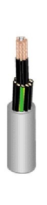Cable Souple H05VV5-F - 3G0.5 mm - Gris - Au mtre